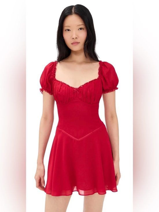 Reformation Dresses & Skirts - Reformation NWT Size 10 Onedine Mini Dress Color Lipstick $248 MSRP